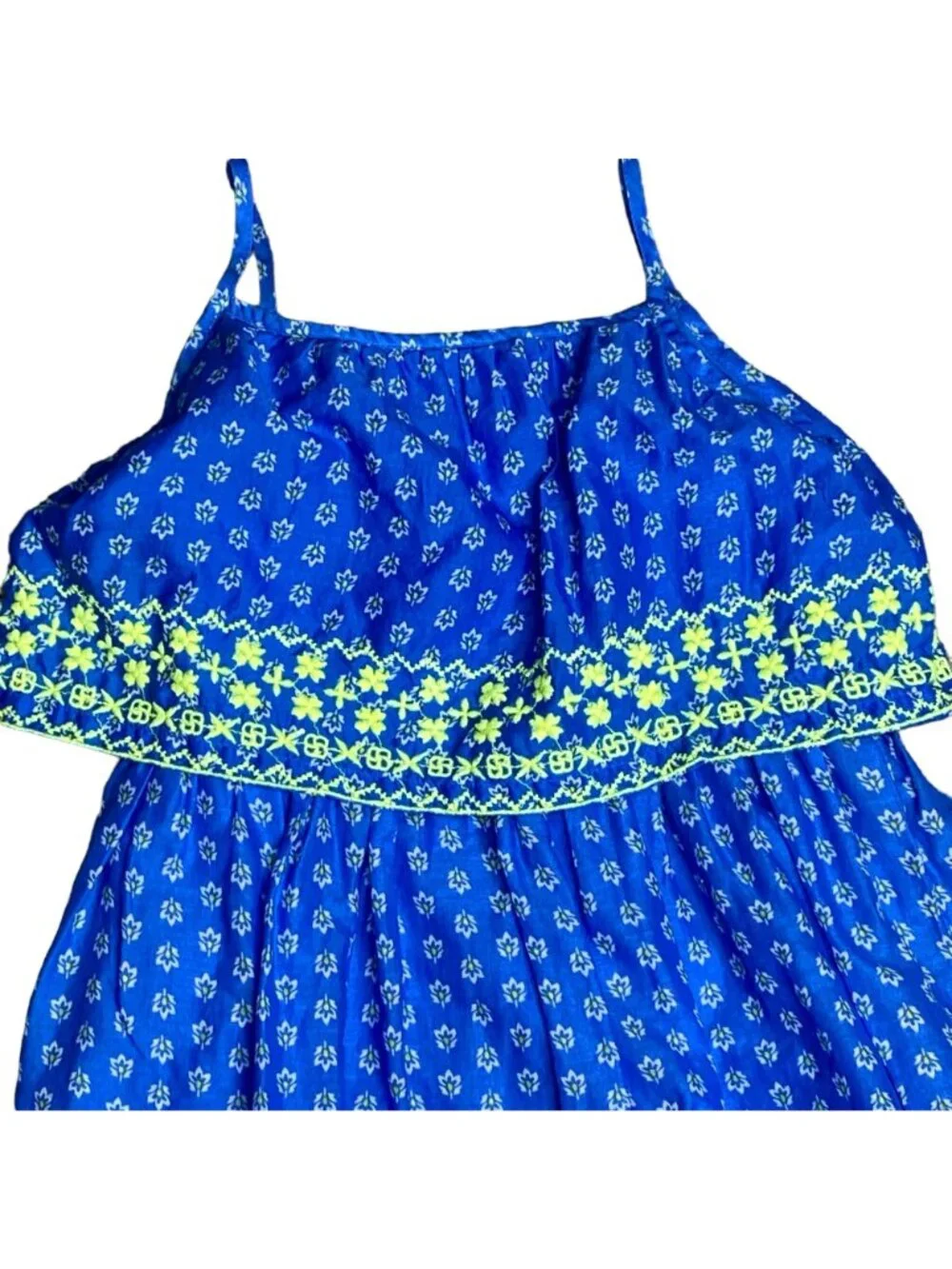 Gap Kids Sundress Dress Size Small Blue and Yellow